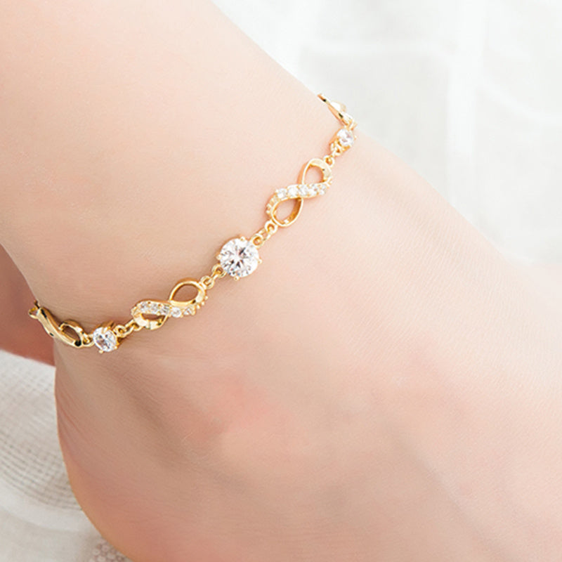 Boho Herzfußkette