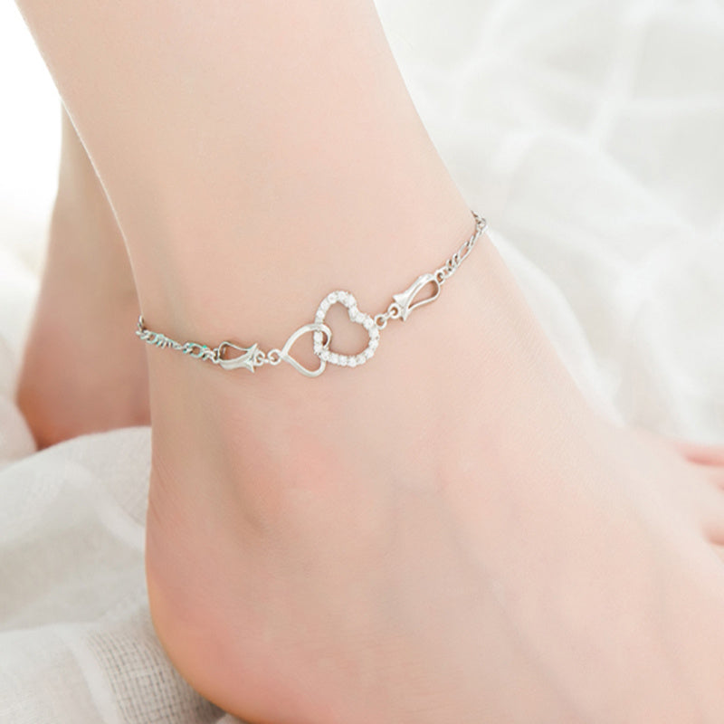 Boho Herzfußkette